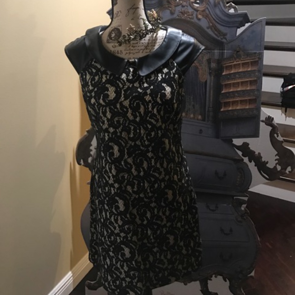 Betsey Johnson Black Lace dress,Peter Pan Collar